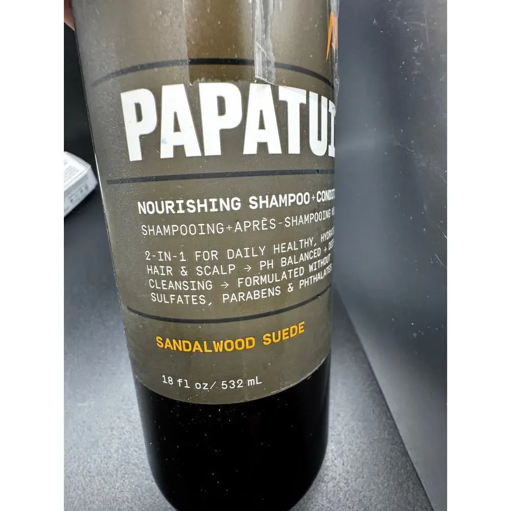 NWT Paptui Shampoo+Conditioner 18oz Sandalwood Suede